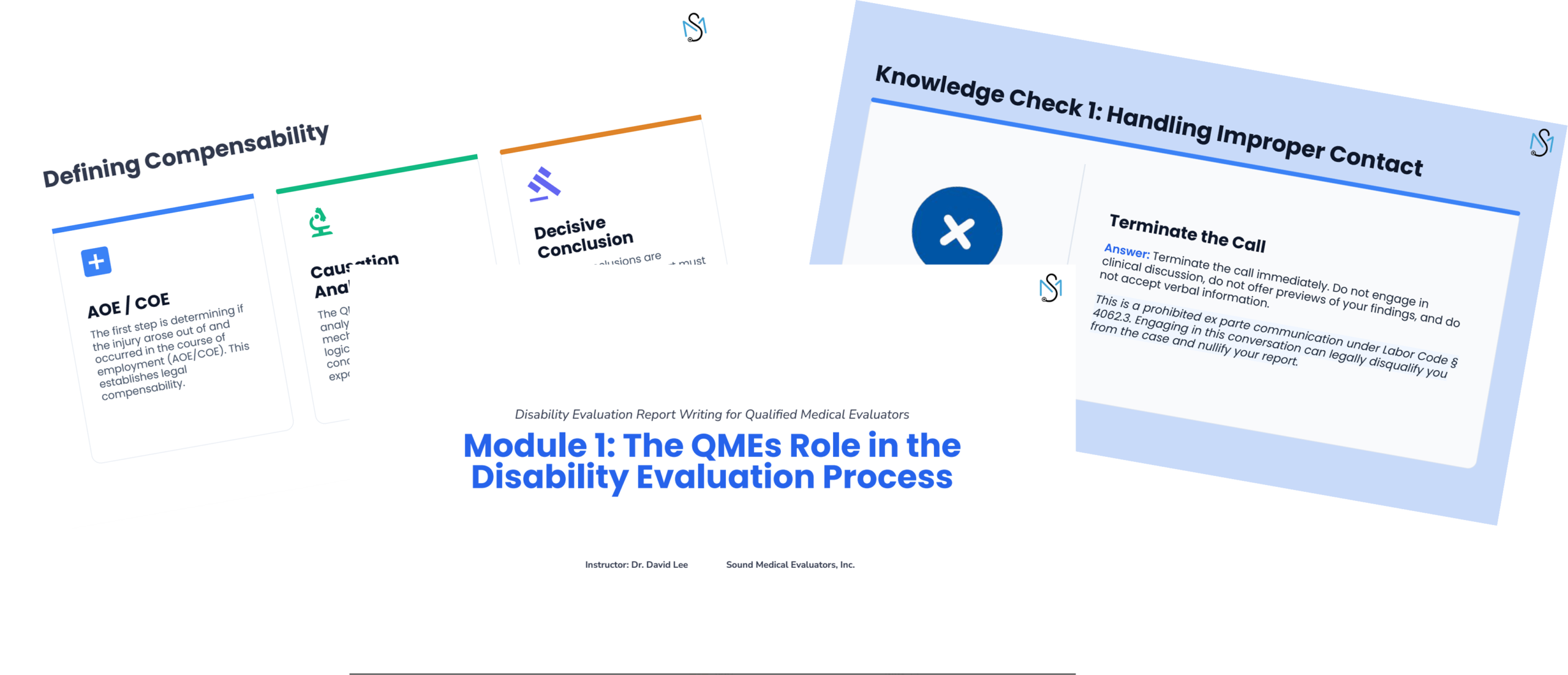 Disability Evaluation Report Writing Course banner
